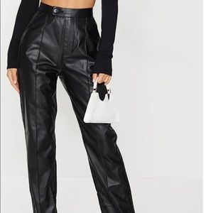 Faux leather pants